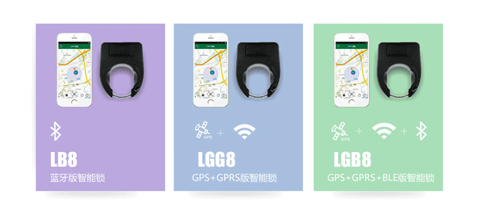 幾種不同的藍(lán)牙智能自行車鎖